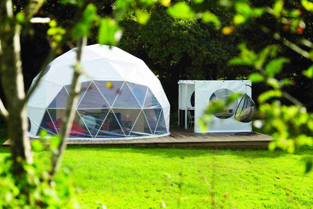 Outdoor Glamping Luxury ABS Waterproof PVC Greenhouse Patio Life Garden Igloo Geodesic Dome Tents