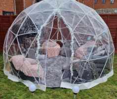 Transparent Geodesic Winter Glamping Clear Polycarbonate Wall Protector Lightweight Dome Tent House