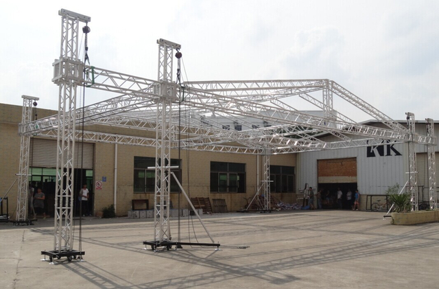 Square Runway Outdoor Lighting Truss System 6x5x6m 2wings Width 1.5m