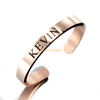 Cheap Wholesale Fashion Women Men Rose Gold Cuff Open Adjustable Custom 3d Engraved Stainless Steel Rings