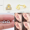 korean girl birthday gift earrings jewelry custom small 925 sterling silver cz 12 zodiac sign stud earring