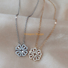 New Necklace Design Jewelry Stainless Crystal 4 Leaf Clover Heart Pendant Necklace