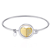 Wholesale Girls Women Jewelry Custom Stainless Steel 18k Gold Plated Heart Bangles