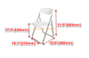 Exhibition conference wedding White Plastic Metal Legs folding chair