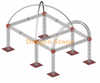 Aluminum Exhibition Trade Show Truss Display 6x9x3m 