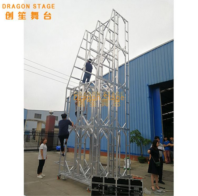 Aluminum Portable High Altitude Large Led Screen Truss for Theater Events Use with Wheels