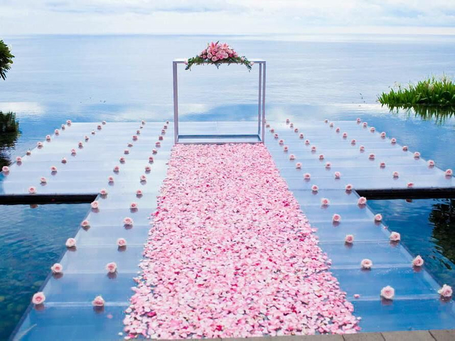 Mobile Modular Acrylic Glass Platform Stage for Swimming Pool Event Wedding 