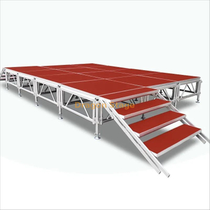  Portable Aluminum Mobile Stage Wooden Platform for Event 9.76x4.88m