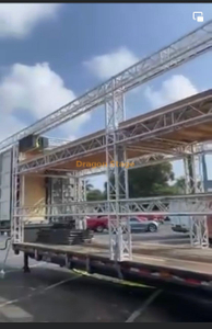 Custom Mobile Stage And Truss for Event Concert Trailer Aluminum 40x8x10ft