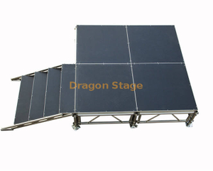 Aluminum Mobile Concert Event Portable Stage with Stairs 7.32x3.66m 0.4-0.8m High