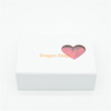 Factory wholesale custom logo white packaging paper jewelry box clear heart shaped window gift box with magnetic