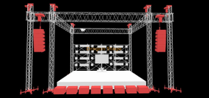 Portable Concert Outdoor Truss System with Sound System Truss 12x6x8m