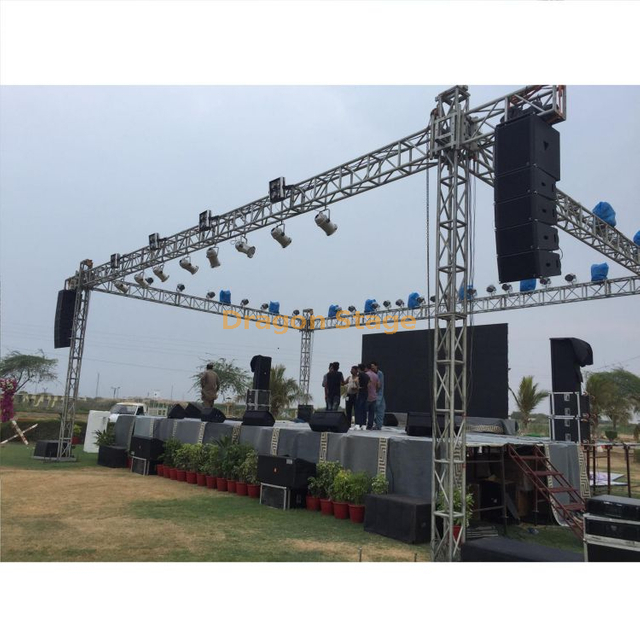 Outdoor Aluminum Stand Screw Stage Truss Column 9x15m Height 6m