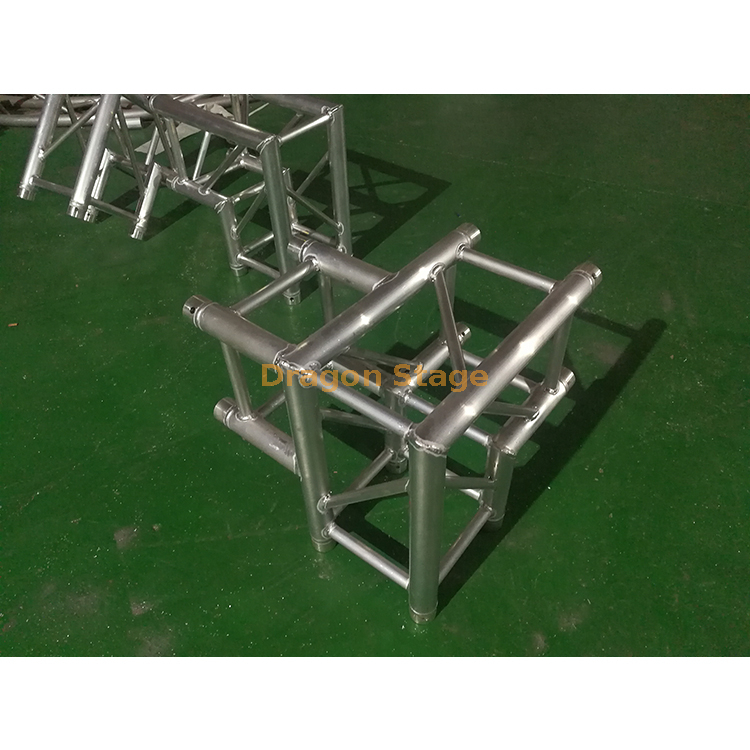 dragonstage Aluminum Spigot 400x400mm / 389x389mm Square Box 3 Ways Corner Truss