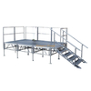 2x1m Outdoor Aluminum Event Stage Detachable Modular Concert Stage 6x4m with Railing 3 Sides And 2 Ladders