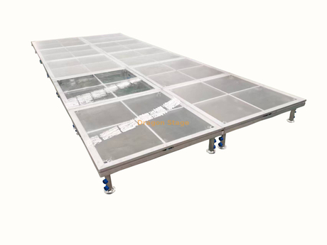 Portable Aluminum Acrylic Wedding Platform 2.44x6.1m Height 0.3-0.5m