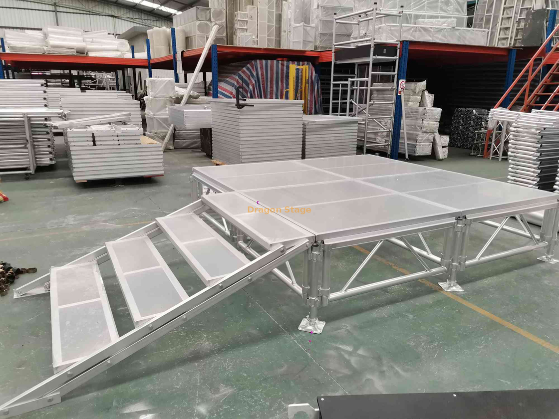 Aluminum Swimming Pool Glass Stage Cover 32x20ft 