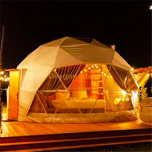 Round Shape Glamping Luxury Hotel Outdoor Camping Dome Party Tent For 2-4 People Living