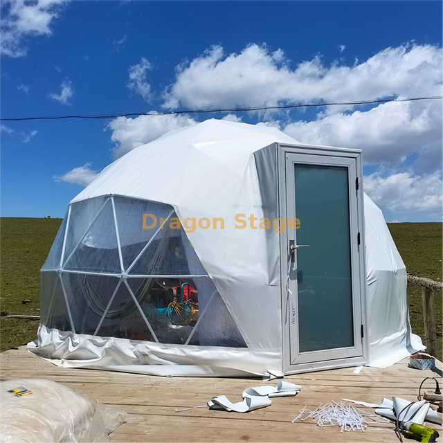 Outdoor Hotel Resort PVC Leisure Round Glamping Dome House Tent For Party