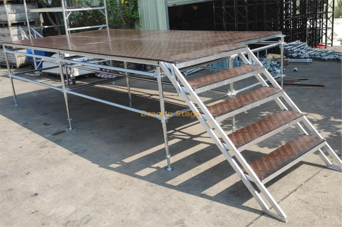 Steel Layer Ring Lock Event Stage 56'x 28'ft (17.08x8.54m) Height 24“-48” (0.8-1.2m)