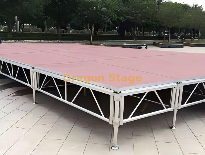 17.08x4.88m Portable Modular Outdoor Aluminum Wedding Stage Truss Adjustable Height Portable DJ Catwalk Event Stage Platform Factory Price