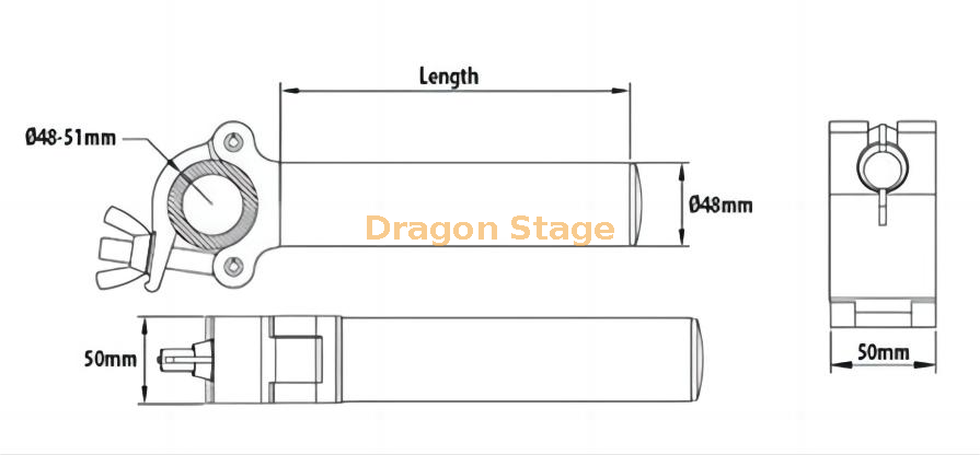 drawing for boom arm