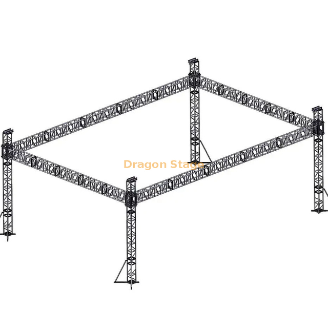 Stage Lighting Audioaluminum Alloy 400*400mm Performance Screw Truss 9x6x9m