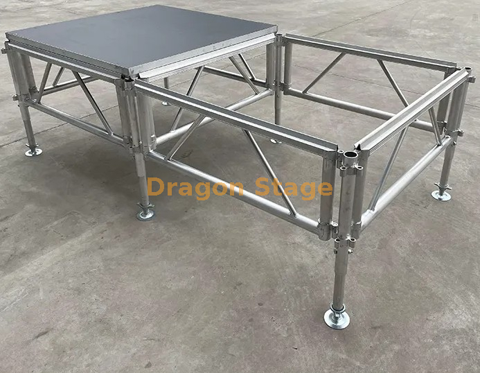 Versatile 4X4 Stage Platform for Outdoor Events 2.44x1.22m with 1 stair