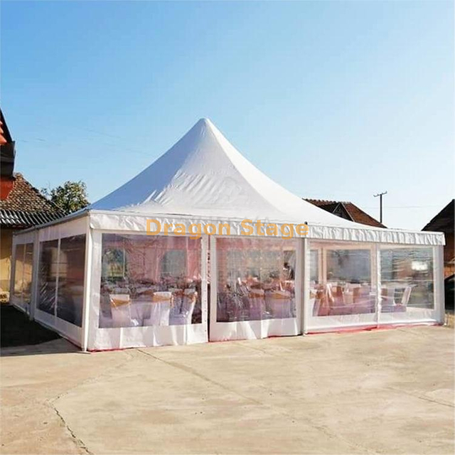 33x33ft Canopy 10x10m Wedding Party Pagoda Tent with Clear Windows