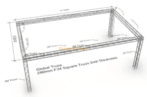 Global Wedding Events Aluminum Roof Truss Systems 9x5x3m