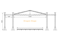 Aluminum Truss Stage Roof Truss System 15x10x8m