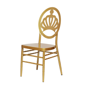 Manufacturer provides hotel dining chairs, restaurant creative iron chairs, wedding phoenix chairs, round back mesh metal bamboo chairs for weddings and weddings
