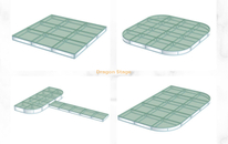 Clear Swimming Pool Cover Stage 12.2x6.1m