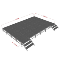 Aluminum 4x4ft Stage Deck Staging Adjustable Stage Platform Collapsible Platform 7.32x4.88m