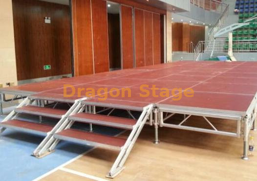 Plywood Deck Aluminum Portable Stage 14.64x13.42m