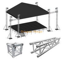 Outdoor Aluminum Water Proof Music Festival Triangle Roof Stage Truss 10x7x7m