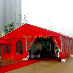 20x40m 65x130ft Red Canopy Marquee Tent For Wedding Party Reception Room with Decoration Lining