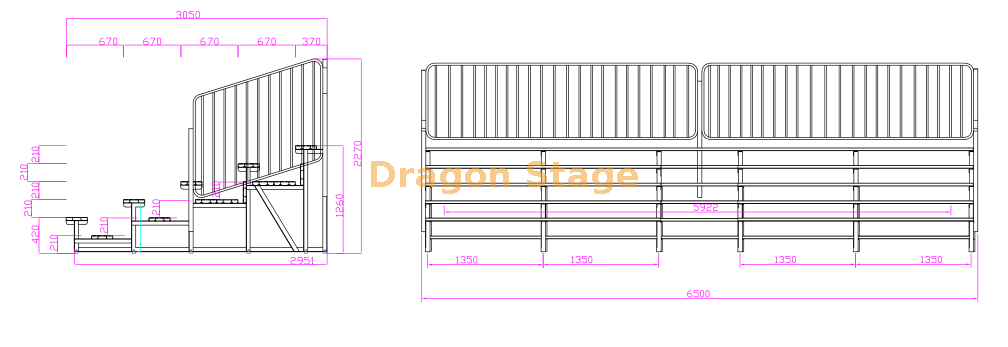 drawing of grandstand