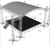 Aluminum Stage Speaker Curved Roof Trusses 8x8x8m