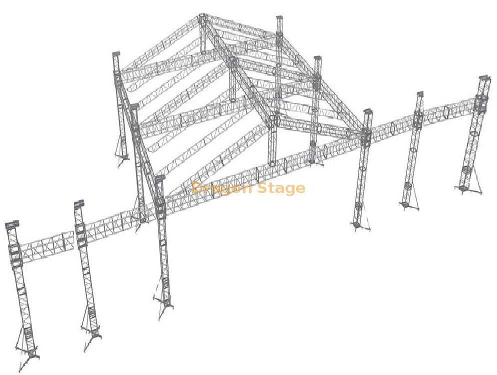 Aluminum Concert Roof Truss For Hanging Speakers And Led 18x14x12m