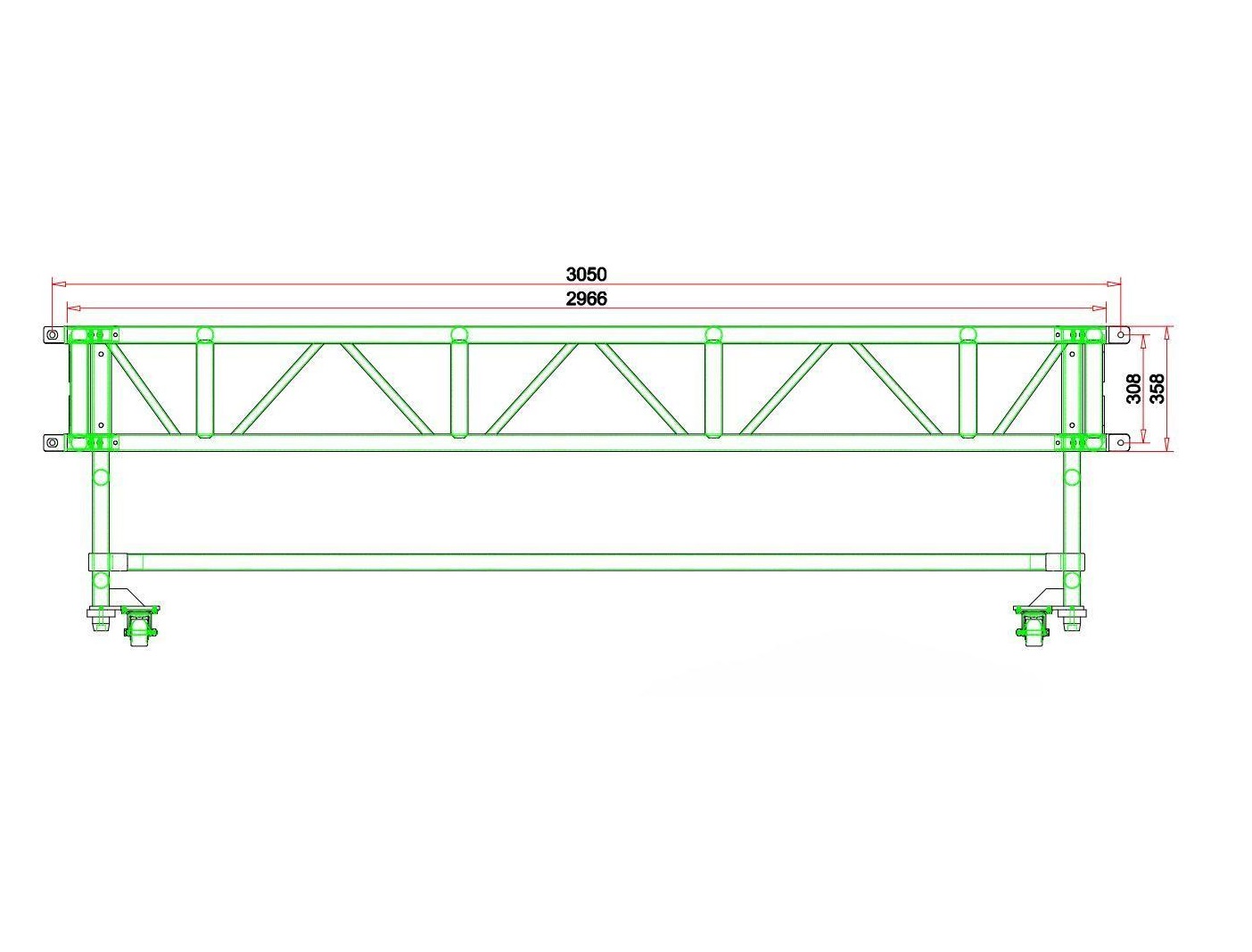 Event Concert Aluminum Lighting Truss Double Hung Touring Truss Pre Rig Truss (2)