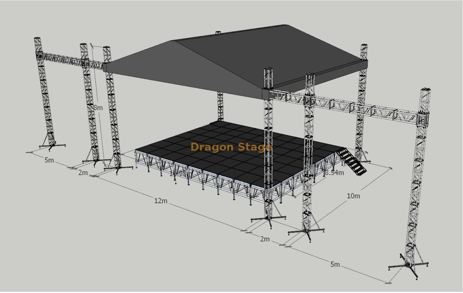 roof led speaker truss