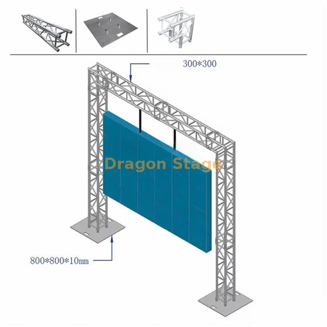 Led Screen Heavy Loading Global Goal Truss 4x4m