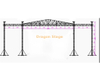 18x16x12m Arched Roof Truss System with Dual 6m LED Screen Wings (12m Height, Aluminum Spigot Truss)