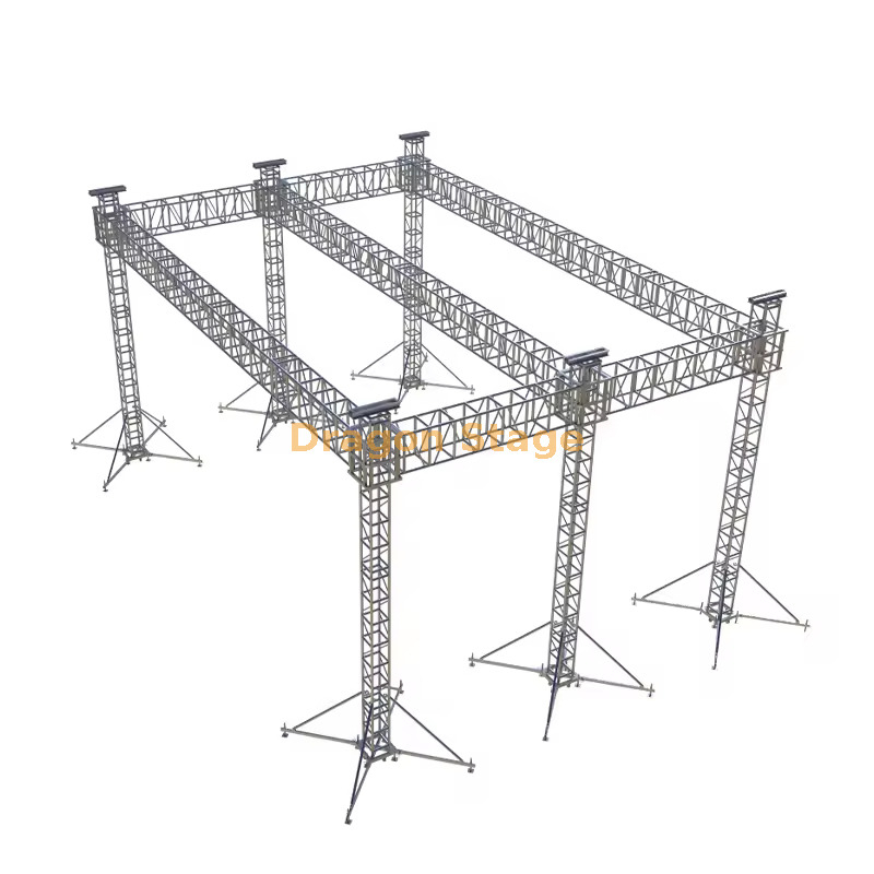 25x14x12m Heavy-Duty Aluminum Stage Roof Truss System (12m Height, Large Span Spigot Truss)