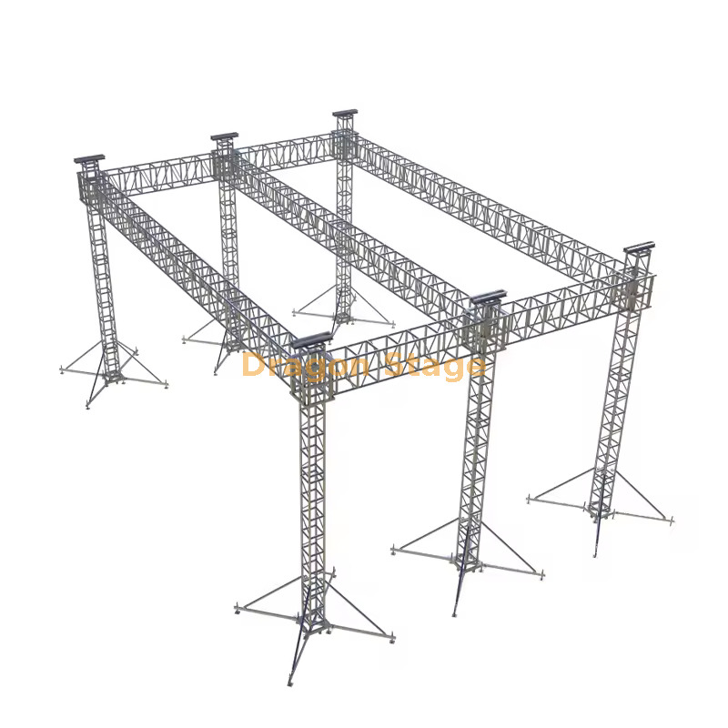 25x14x12m Heavy-Duty Aluminum Stage Roof Truss System (12m Height, Large Span Spigot Truss)