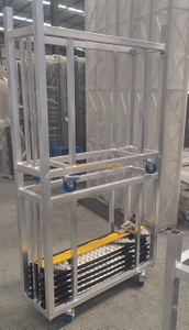 Aluminum Custom Made Cable Ramp Cart / Aluminum Industrial Material Handling Cart