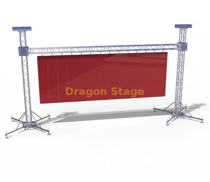 8x5m Aluminum LED Screen Goalpost Truss System (8m Clear Span, 5m Height)