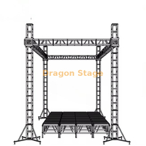 Professional 8x7x8m Aluminum Alloy Concert Stage with Roof Truss Rigging