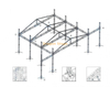20x18x10m Aluminum Saddle Roof Stage Truss - Heavy-Duty Concert Stage with 3m Speaker Wings